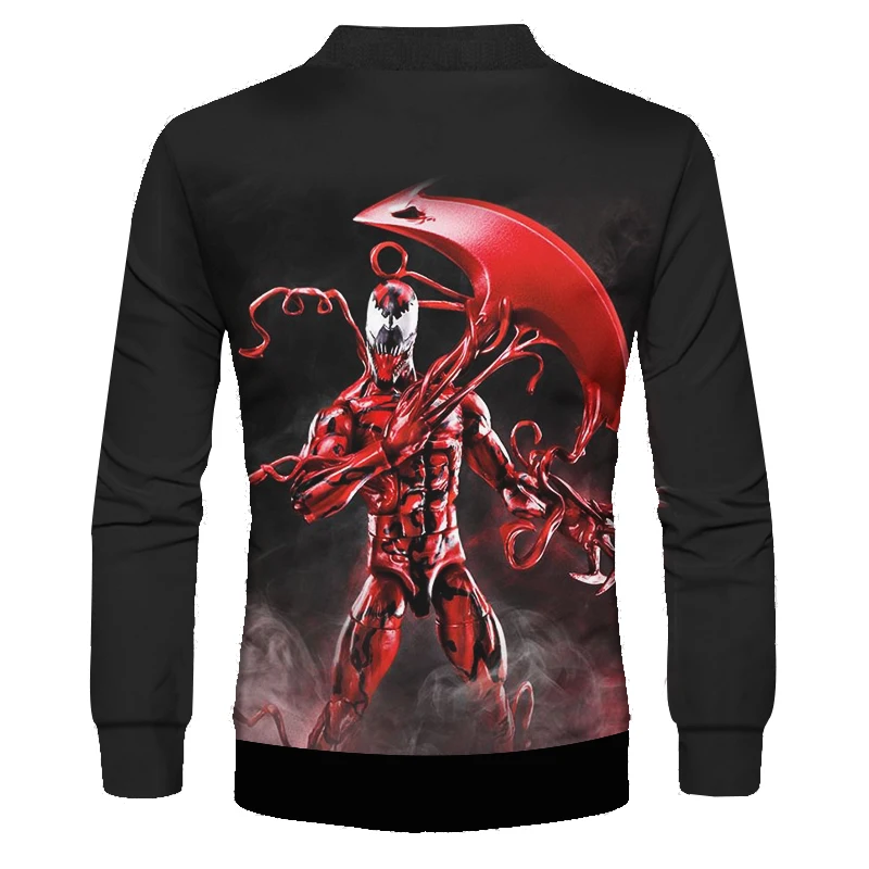 OGKB 2019 мужская куртка с забавным принтом red Venom 3d пальто мужские хип хоп бейсбольные куртки на молнии длинным