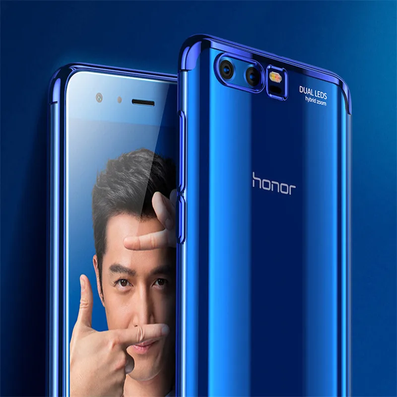 NFH роскошный покрытый ТПУ чехол для Huawei Honor 9 Прозрачный Ультра Тонкий силиконовый