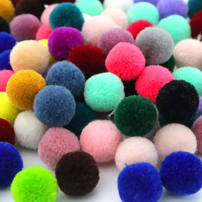 Смешанные цвета высокая эластичность нейлон мини пушистый мягкий Круглый помпон