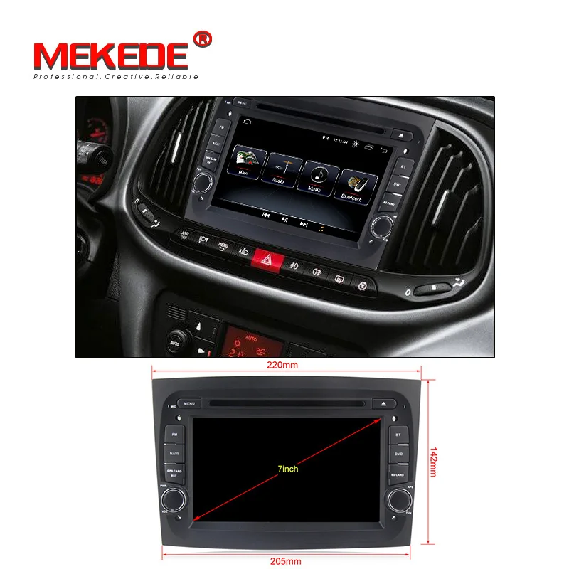 MEKEDE HD 2din Android 8 1 Автомобильный DVD радио плеер Мультимедиа Для Fait Doblo 2015 2016 с BT Wifi GPS