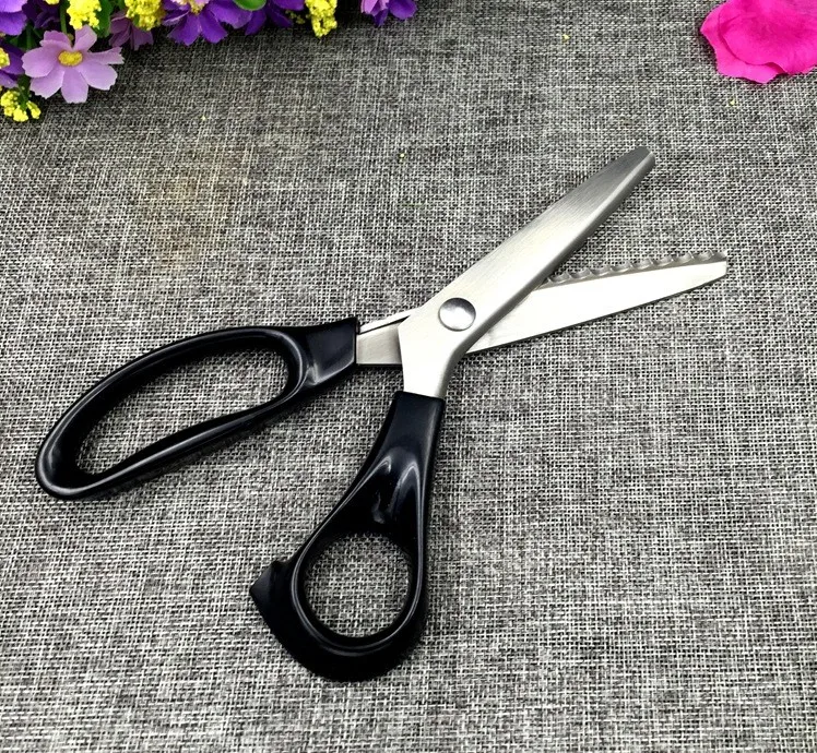 23,5 см зигзаг Вышивание вырезать ножницы для рукоделия сдвига пинкинг Scissor Leather Craft ткань инструмент обивки Текстиль