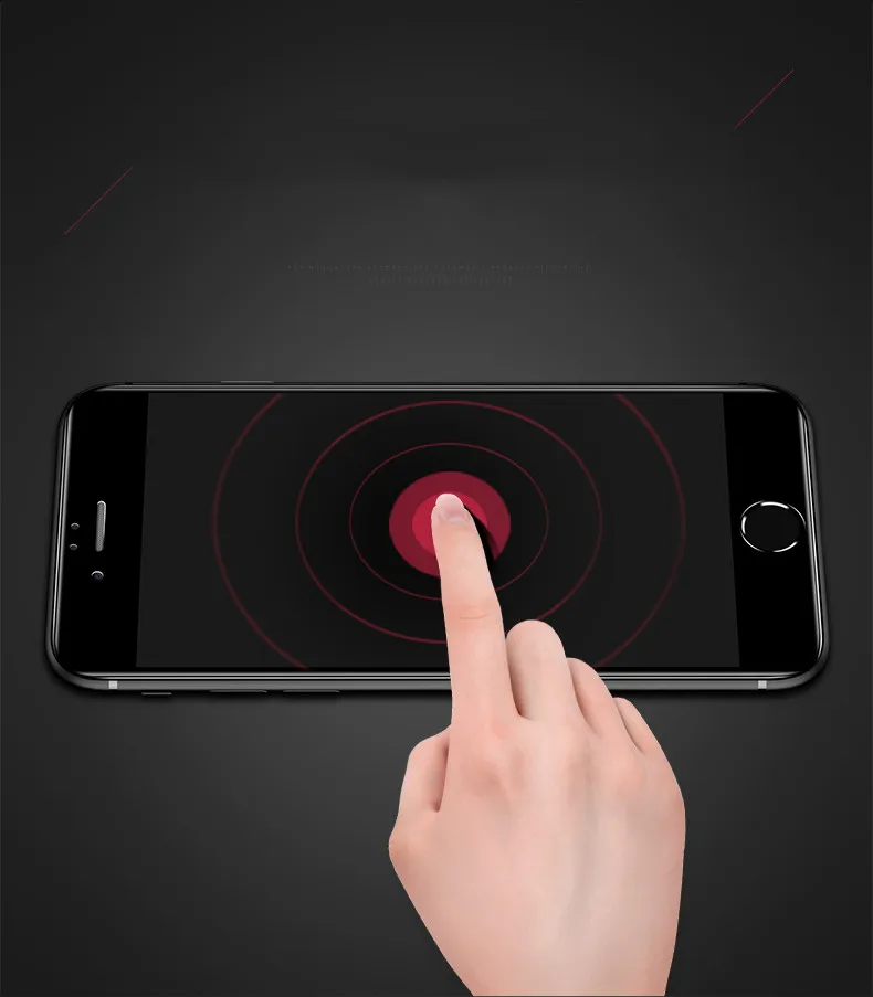 NFH 4D стекло для iPhone 8 Plus протектор экрана круглый изогнутый край Премиум закаленное Полное покрытие для iPhone на X 6s защитная пленка