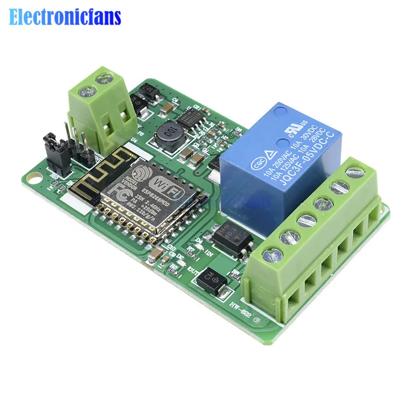 Зеленый ESP8266 триггерный релейный модуль 10A 220V Сетевой реле WI-FI модуль Вход DC 7V~ 30 в 4 слоя доска телевизоры Вход автоматическая защита