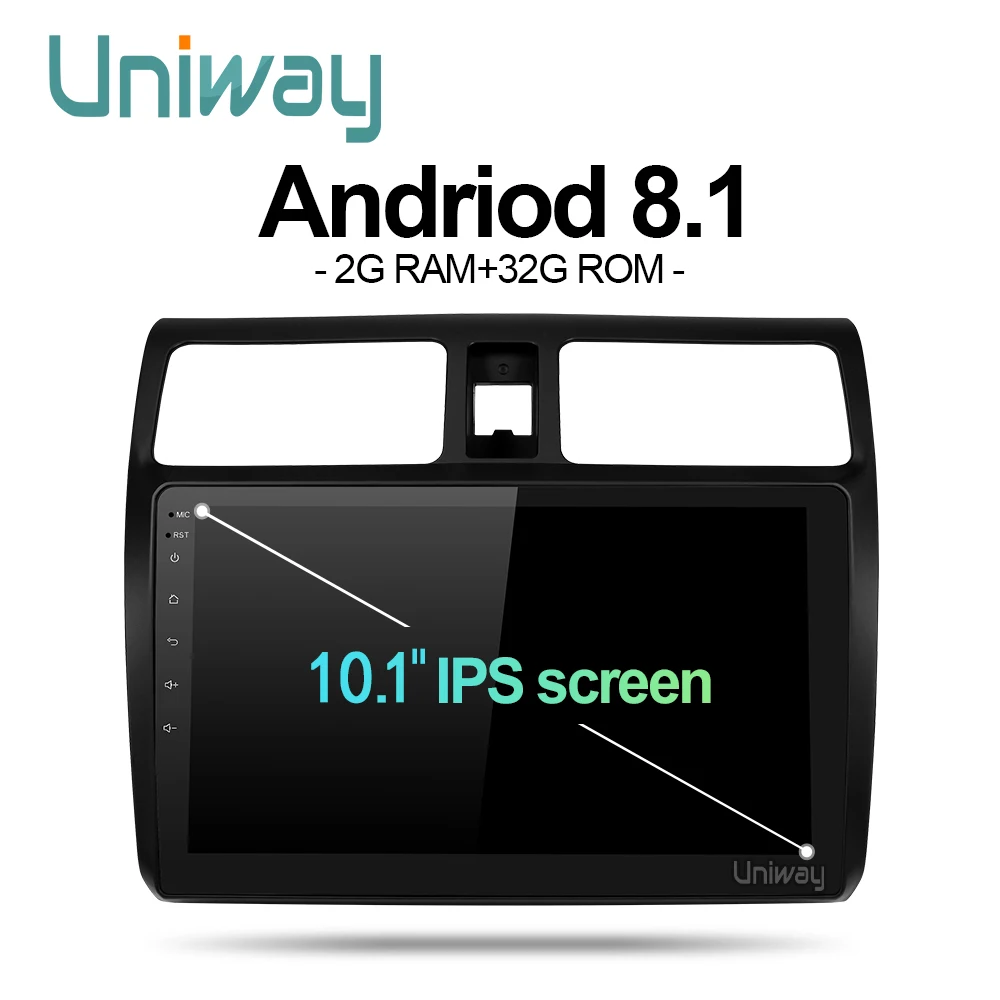 Uniway MYY1081 android 8 1 автомобильный dvd для suzuki Swift 2005 2016 мультимедиа автомобильное радио