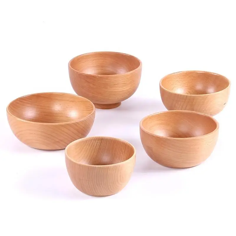 Экологичные натурального дерева чаша риса салат суп Лапша Чаши с фруктами Кухня