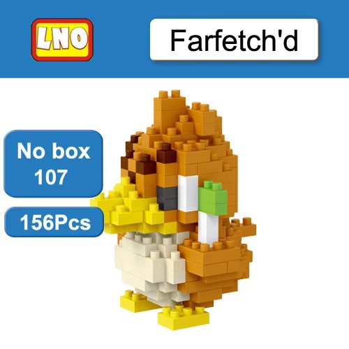 Farfetchd no box LoZ Блоки строительные мяч Пикачу Snorlax, чармандер, Бульбазавр Jigglypuff игрушки; фигурки героев аниме модель японский мультфильм подарок - Цвет: Farfetchd no box