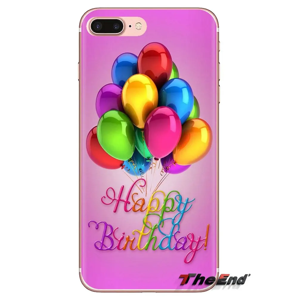 For iPod Touch Apple iPhone 4 4S 5 5S SE 5C 6 6S 7 8 X XR XS Plus MAX Transparent TPU Cover Bag Happy Birthday To You Art Poster |