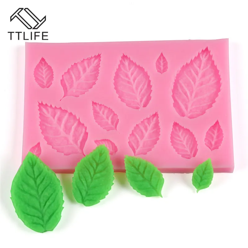 TTLIFE DIY формовка листьев дерева силиконовая форма для украшения торта помадки