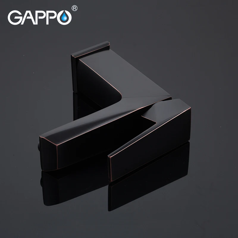 Смеситель для раковины GAPPO, латунный кран для раковины, смеситель для раковины, Черный кран-водопад, смеситель для раковины в ванной