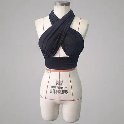 Новая женская крест над укороченный топ дамы ночной клуб Bralet V шеи вырезать жилет