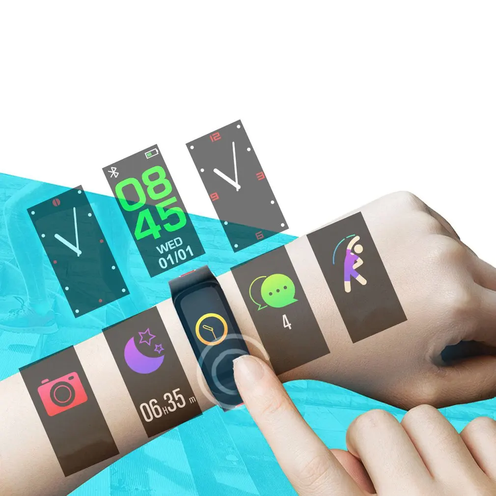 Многофункциональный NFC умный браслет в реальном времени монитор сердечного