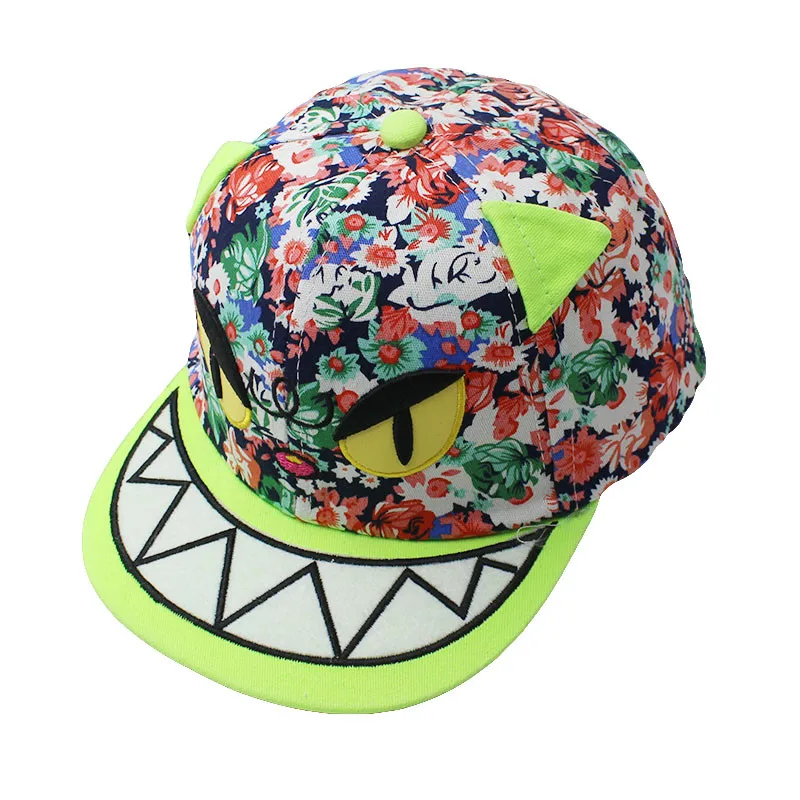 LOVINGSHA Boy Baseball Caps 3-8 Years Old Kid Cute Monster Design Snapback Caps High Qaulity Adjustable Cap For Girl CC083