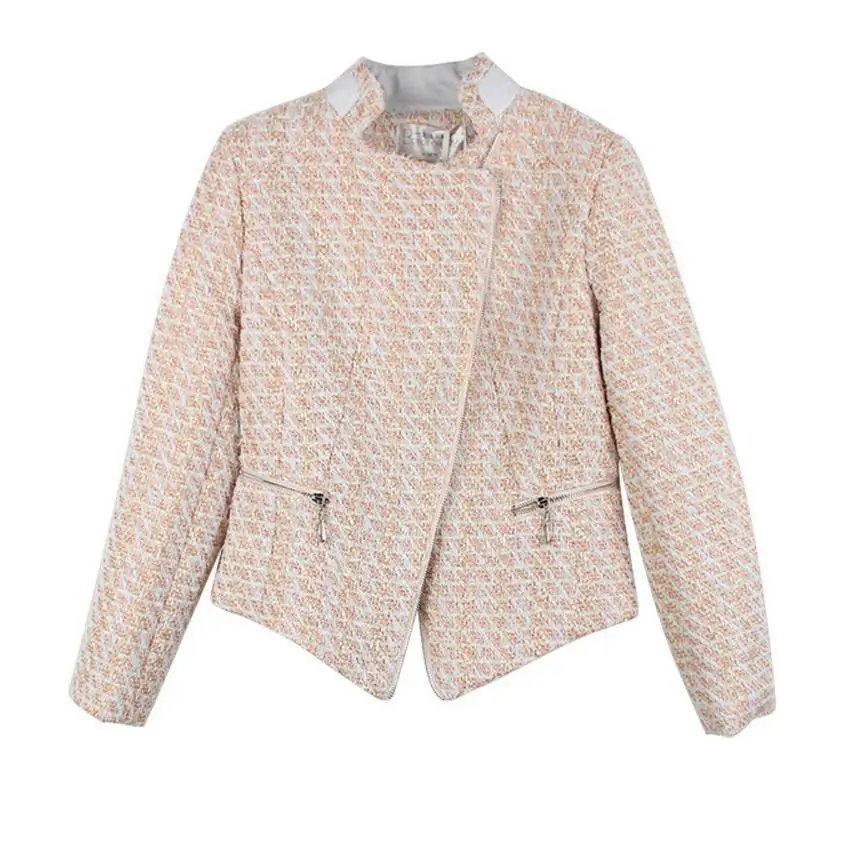 Женское шерстяное пальто однотонное маленькое аристократическое весна-осень 2020