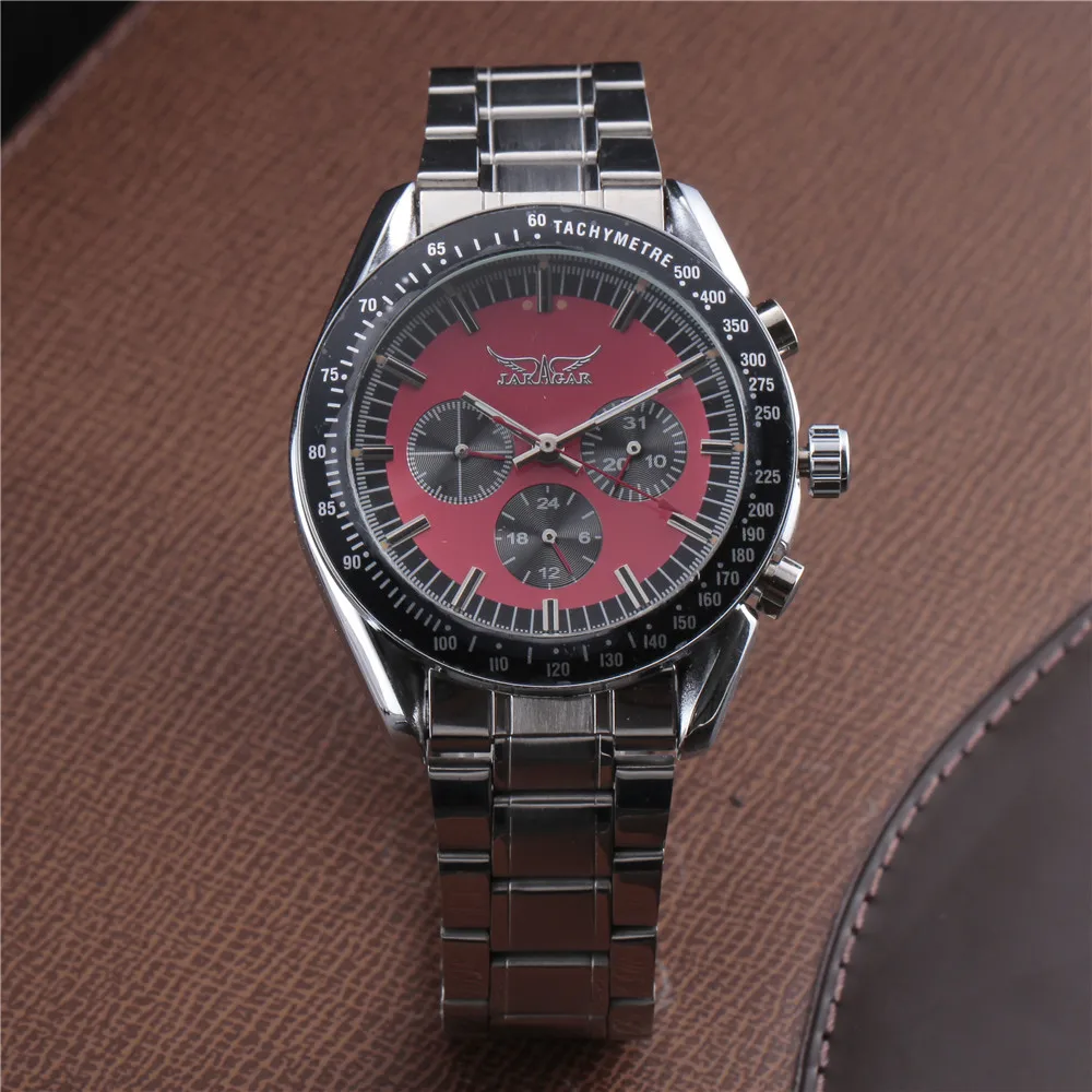 Мужские механические часы с автоматическим самозаводом наручные из нержавеющей