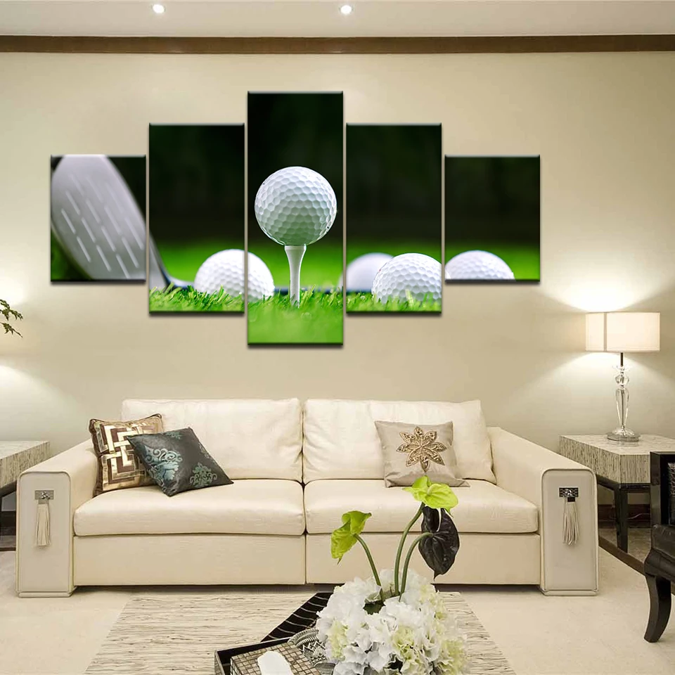5 шт. настенные картины на холсте для гольфа | Дом и сад