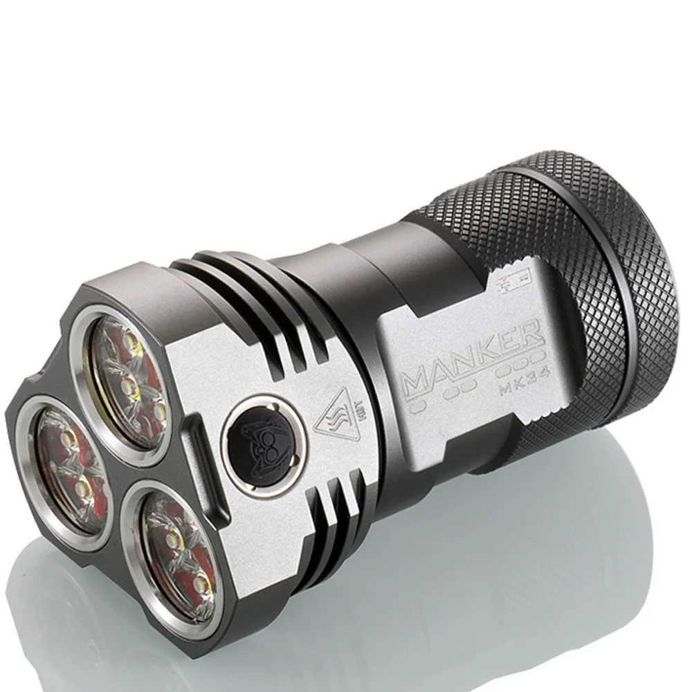 Мощный прожектор Manker MK34 8000 лм 12x CREE светодиодный/6500лм Nichia 219C светодиодный фонарик