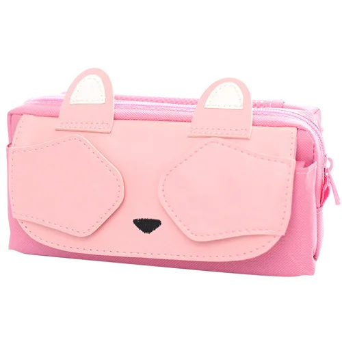 pink 1 Милый красивый мир холщовый чехол-карандаш Kawaii для девочек, школьные принадлежности, сумочка для ручек и карандашей, сумка, студенческие канцелярские принадлежности - Цвет: pink 1