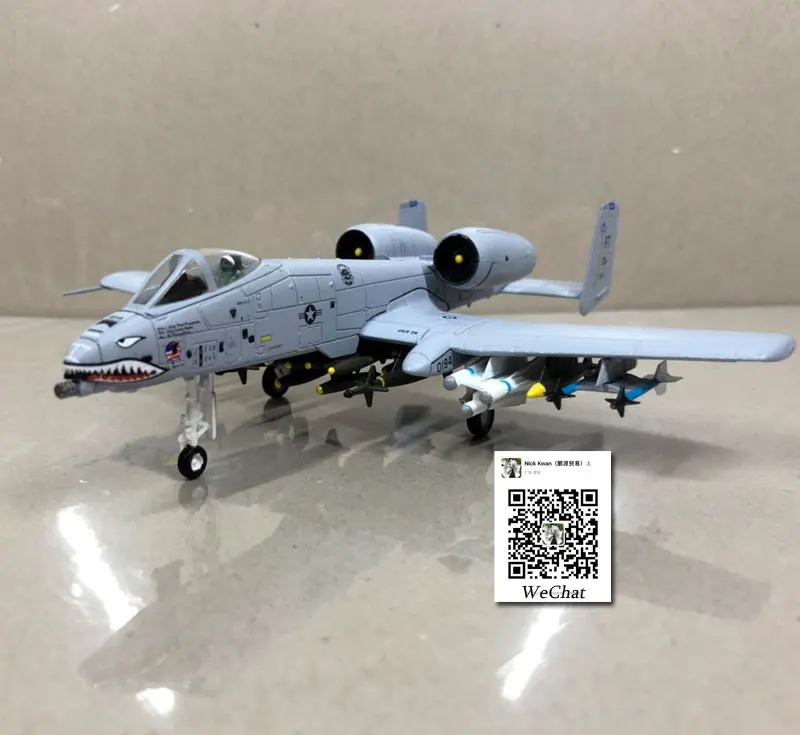 WLTK 1/100 масштаб A-10 Thunderbolt II Warthog Штурмовик 23-й TFW Летающие тигры литая под давлением металлическая модель истребителя игрушка для коллекции