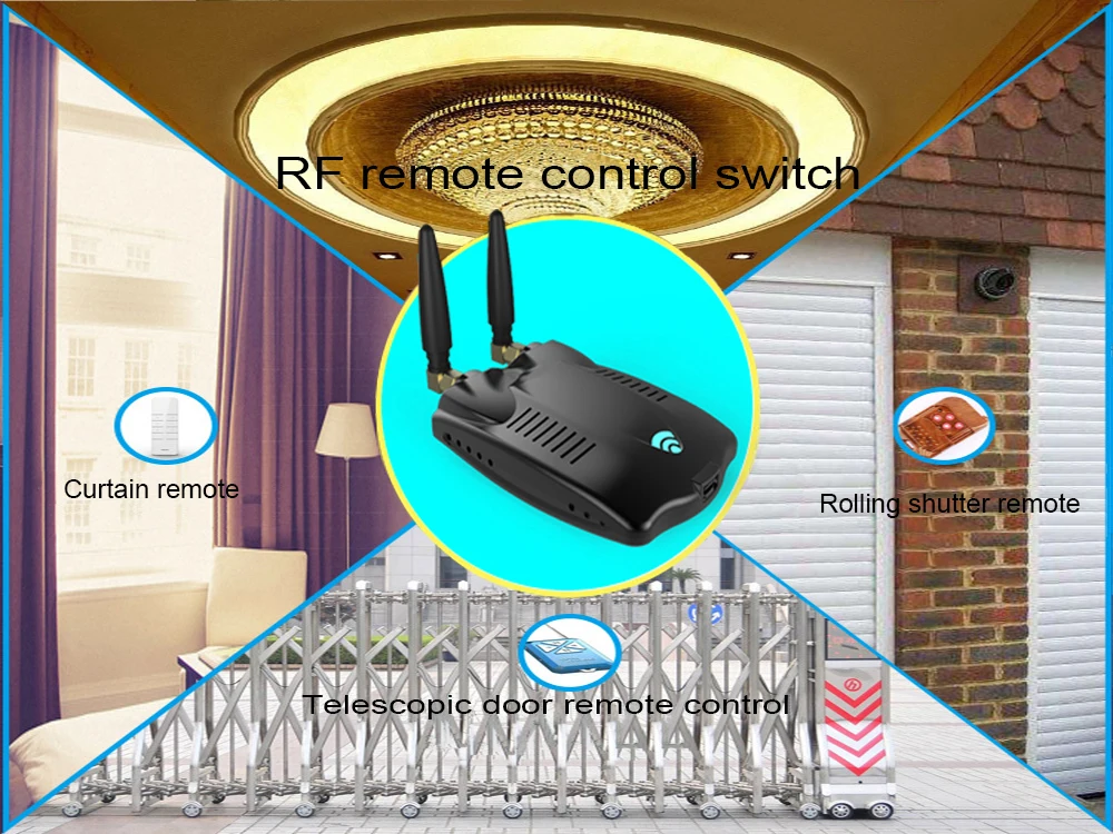 Радиочастотный мост Wifi 433 беспроводной умный дом универсальные шторы Жалюзи Двери Гаража Пульт дистанционного управления, радиочастотный мост переключатель роликовой шторки