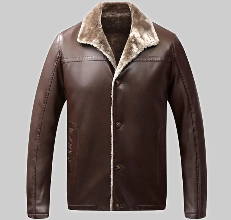 

S--3XL HOT / Winter Men's New Leisure Fashion Sheepskin Fur One Jacket