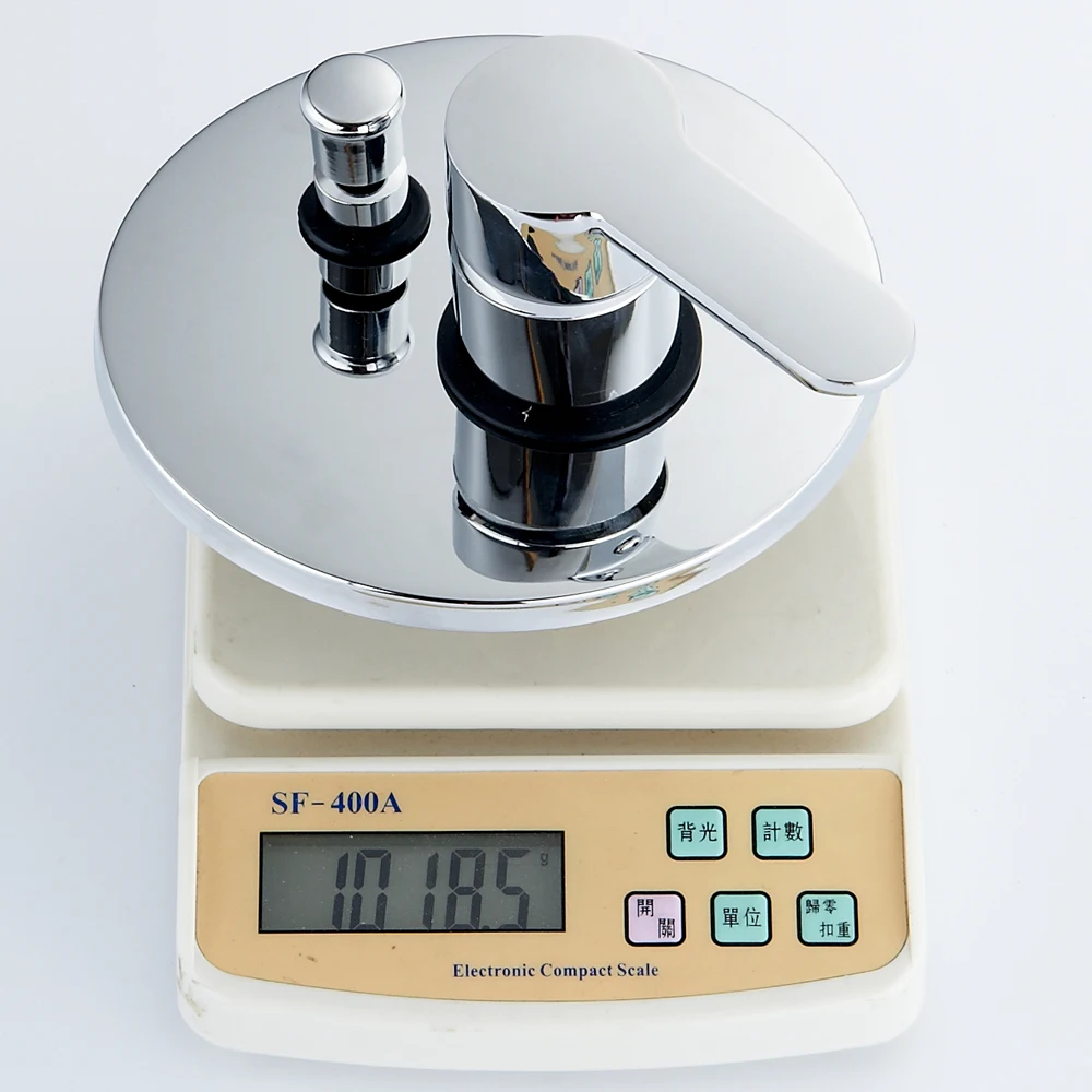 Однорычажный круглый смеситель для душа с креплением на стену из твердой латуни |