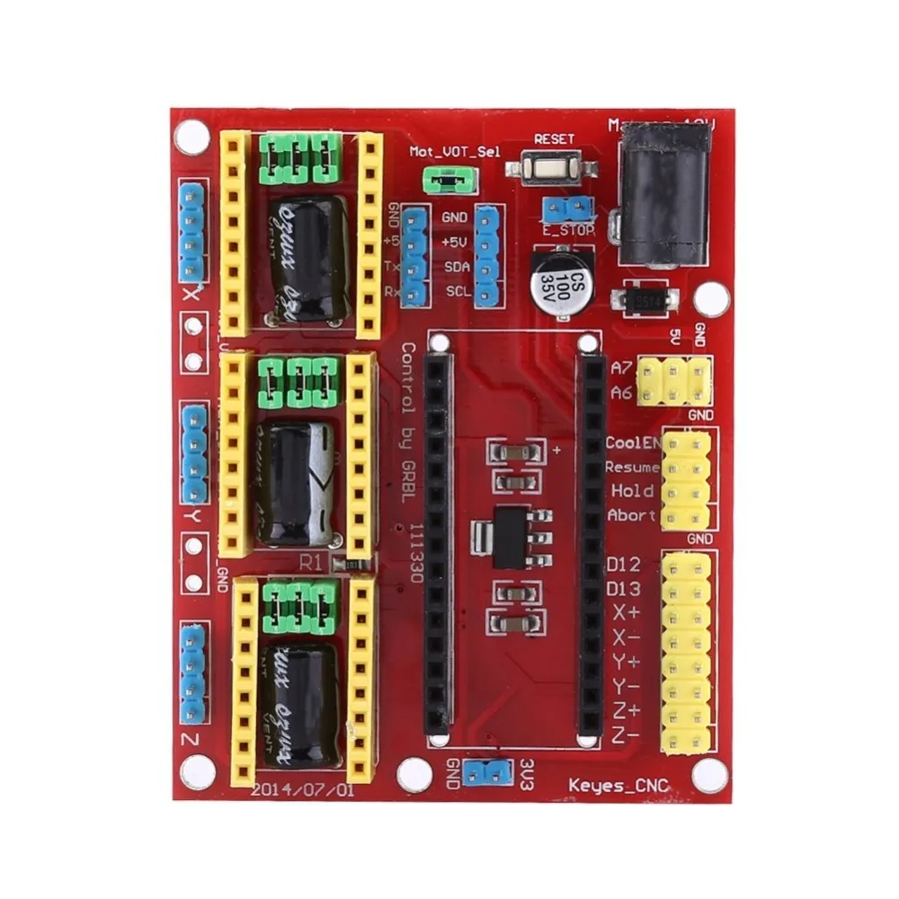 Гравировальная Плата расширения комплект контроллера CNC Shield V4 Nano 3,0 плата A4988 Драйвер с USB кабелем для 3d принтера запчасти