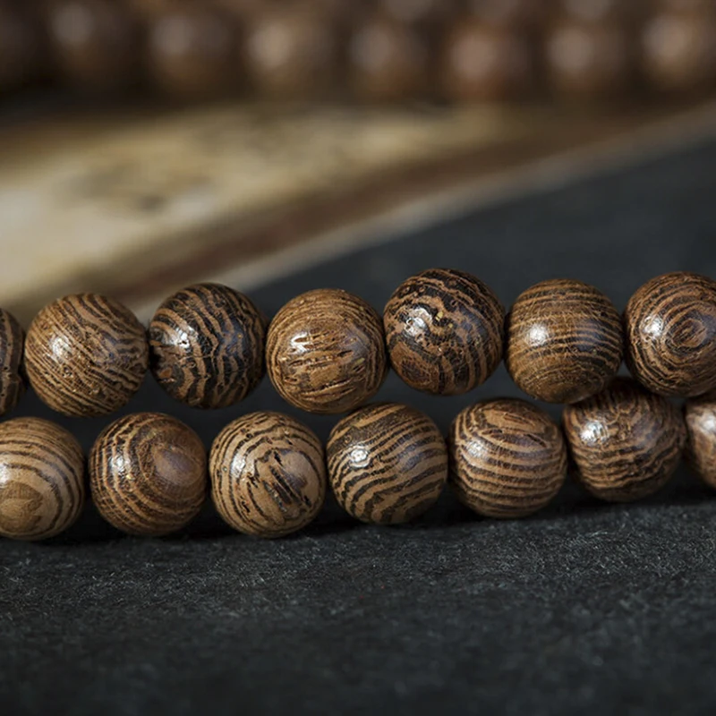 Новый натуральный венге молитва бусы Тибетский буддистский Mala Будда браслет