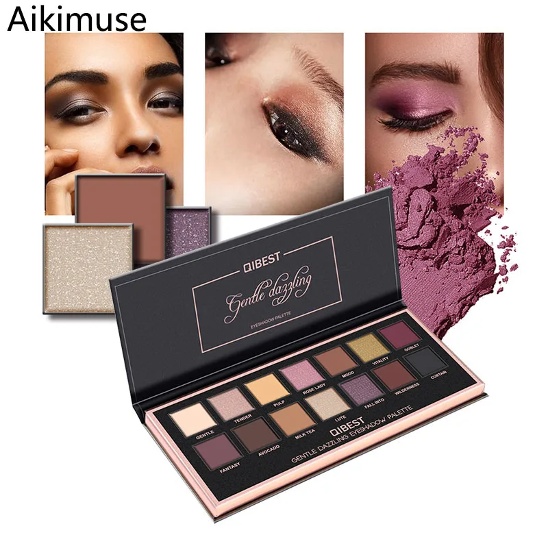 Смешанные Цвета Тени для век Палитра мерцающий блеск матовые тени водостойкая