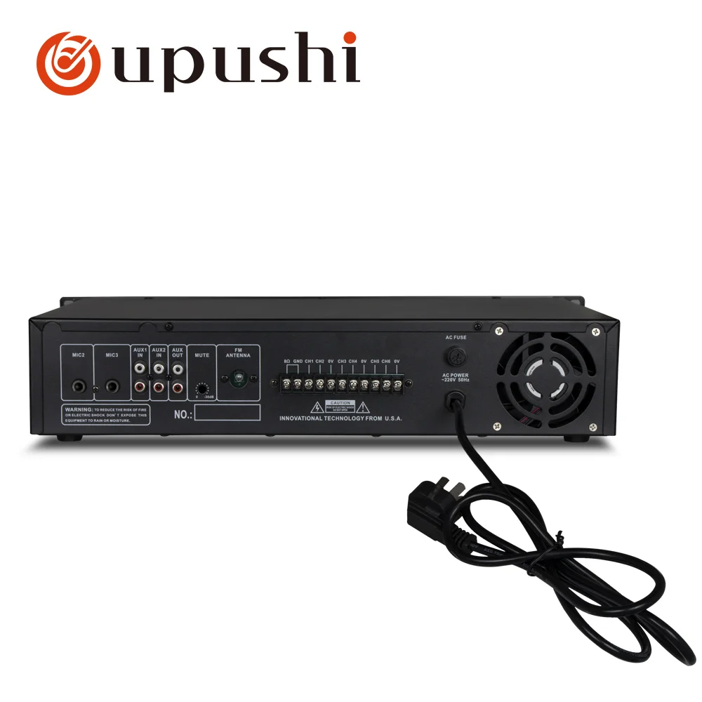 Oupushi новейший PA большой усилитель мощности 180 Вт-660 Вт с 6 зонами отдельный контроль аудио усилители миксер
