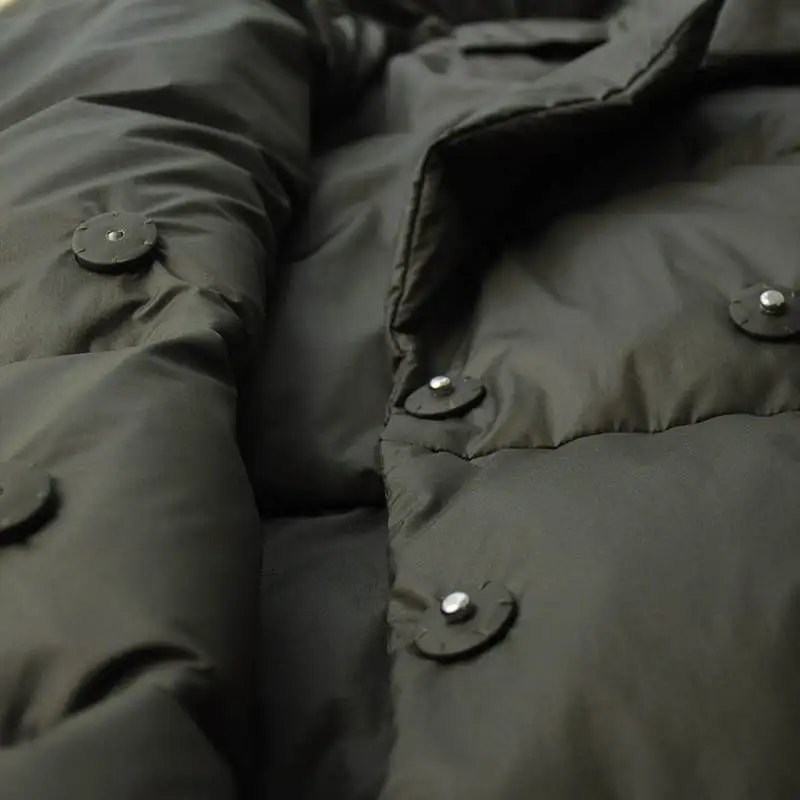 Женский длинный пуховик MissFoFo розовый с зауженной талией и большими отворотами