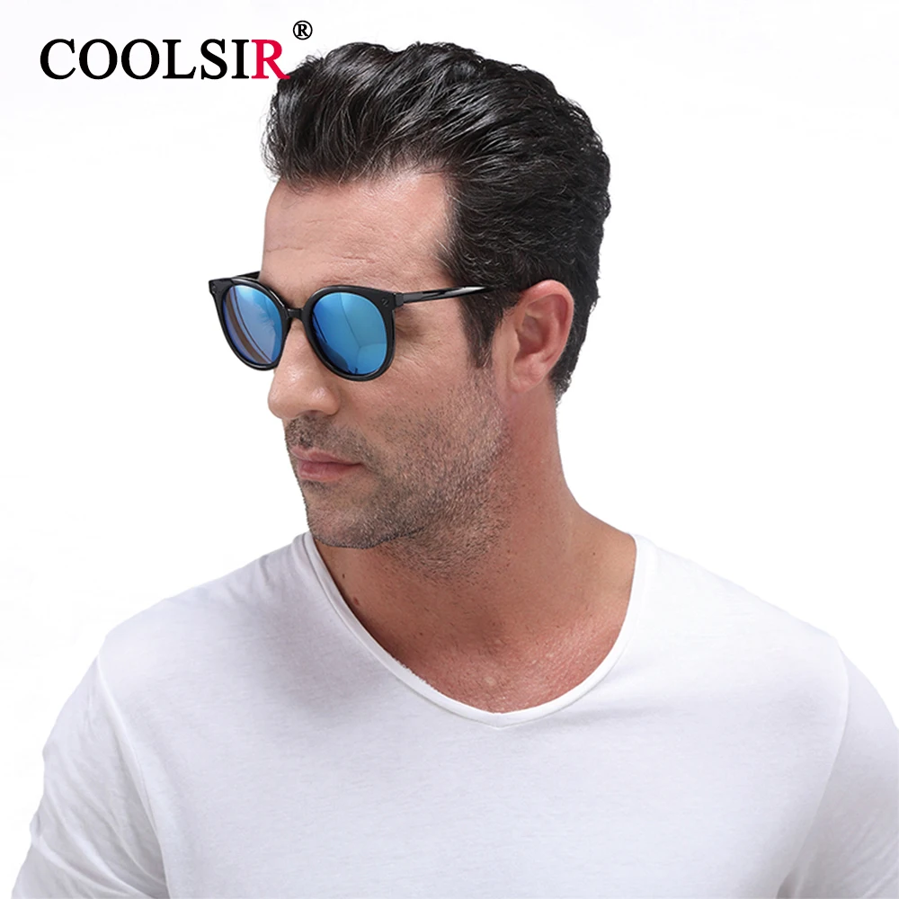 COOLSIR Бренд Поляризованных Мужские Солнцезащитные Очки Пластиковая рамка