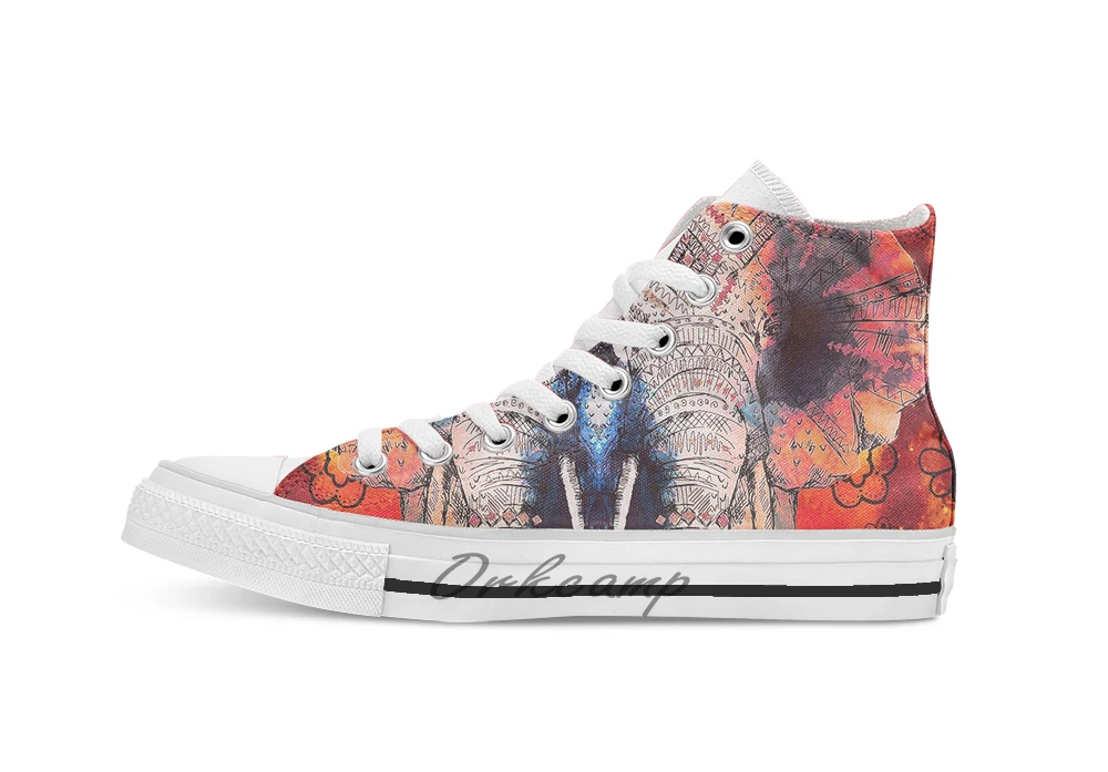 Повседневная парусиновая обувь в индийском стиле С Рисунком Слона на заказ