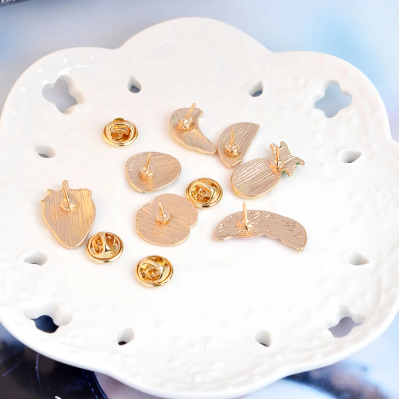 Жесткие эмалированные булавки в виде клубники банана яблока киви арбуза ананаса