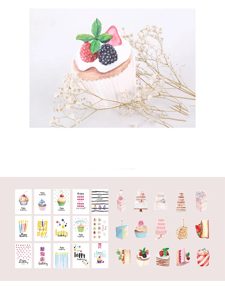30 шт. открытка для торта с надписью Happy Birthday|invitation greeting|invitation greeting cardgreeting cards |