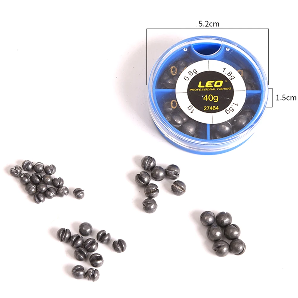 Рыболовные свинцовые грузила съемные круглые с коробкой уличные аксессуары для
