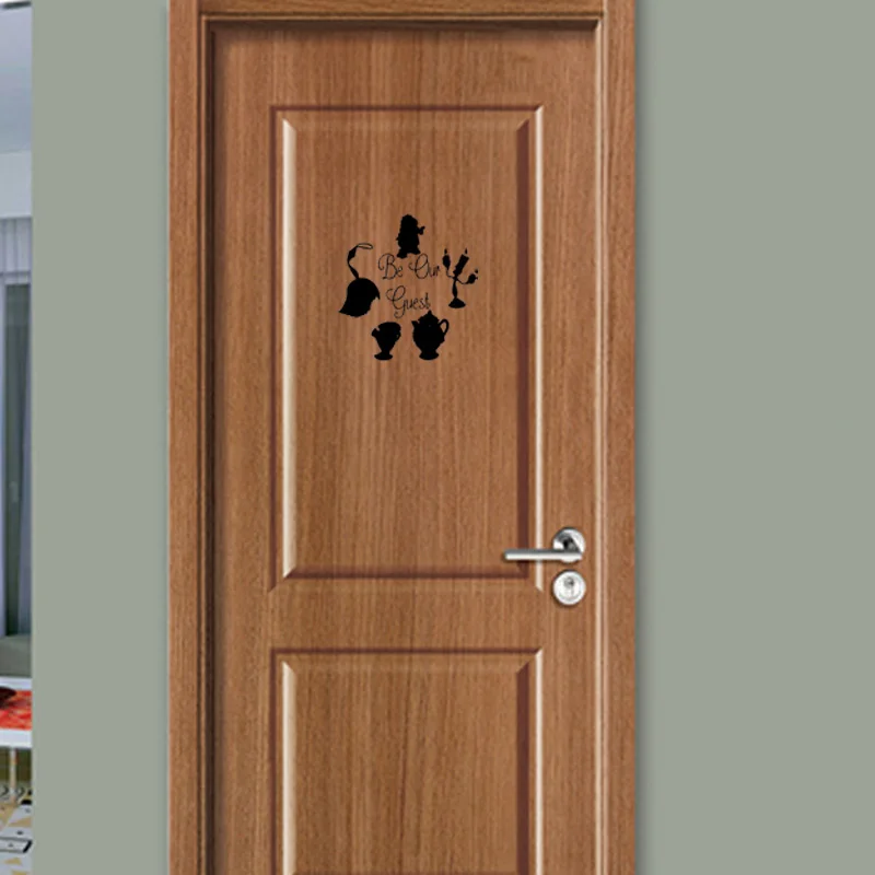 Будьте нашим гостем виниловые наклейки на двери мультфильм Водонепроницаемый