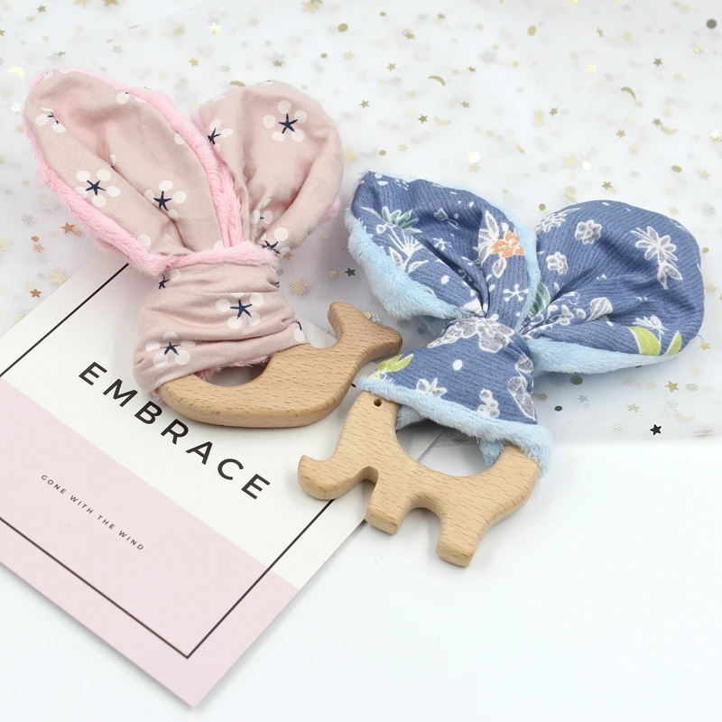 Хлопок деревянный прорезывания зубов кулон ручной дрожь детские игрушки