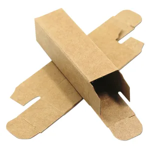 Коробки для губной помады из натуральной крафт-бумаги, 2 х2 х8.5 см, упаковка для хранения косметических духов, розничная упаковка для эфирных масел, Подарочная коробка для крема для глаз