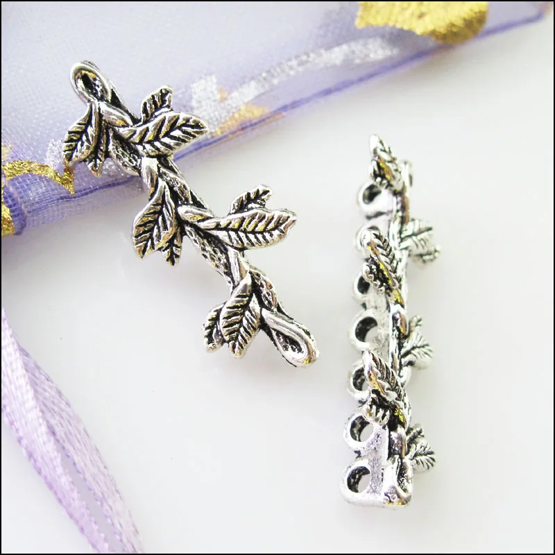 12 шт. тибетское серебро 7 отверстий лист разделитель стержень бусины соединители