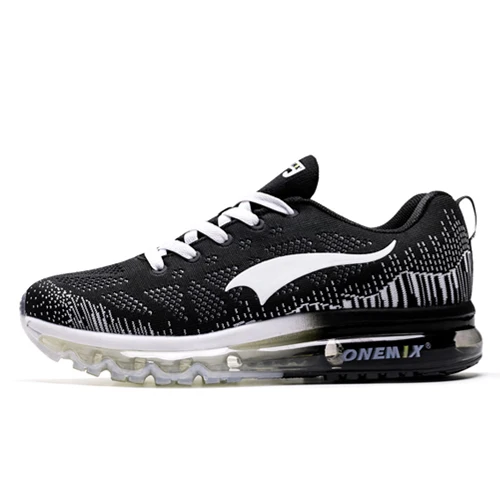 Black and white ONEMIX air cushion женские летние кроссовки для бега кроссовки розовые легкие кроссовки для бега женские дышащие кроссовки - Цвет: Black and white