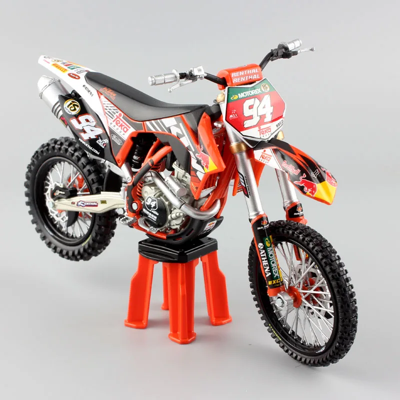 KTM 250SXF 94 Green 1/12 масштаб № 94 Кен роцен KTM 250 SXF 2011 ЭНДУРО МОТОЦИКЛ redbull литье под давлением и транспортные средства металлические модели гонка, мотокрос велосипед игрушки - Цвет: KTM 250SXF 94 Green