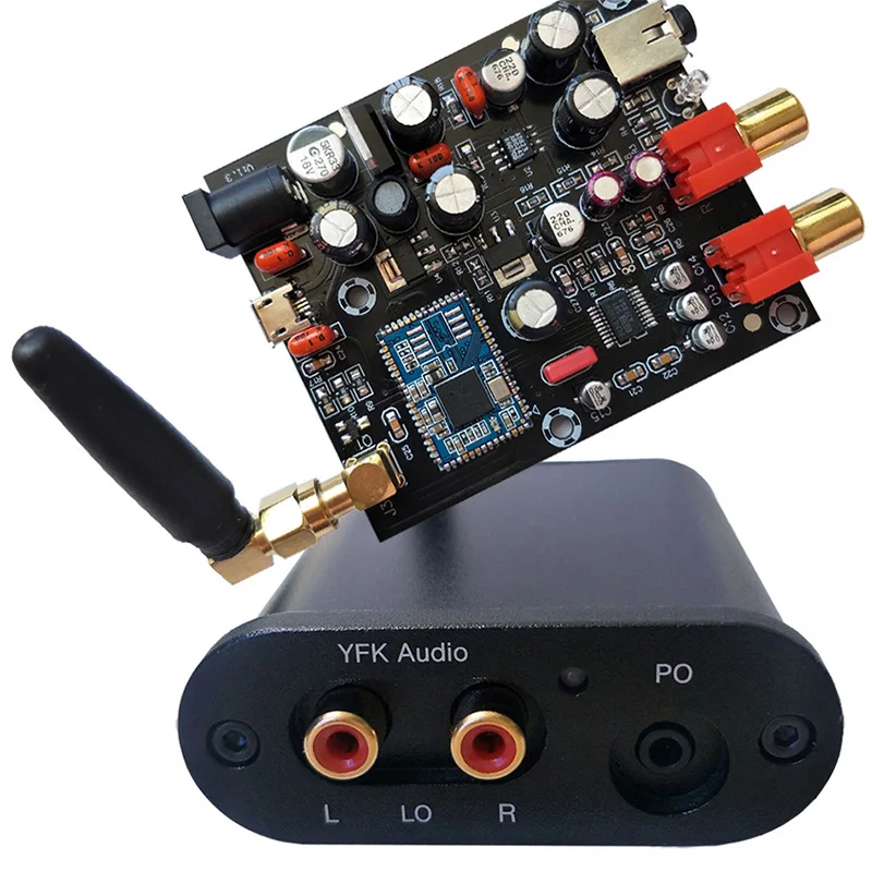 Bluetooth 5,0 приемник PCM5102A Bluetooth DAC декодер аудио Плата с антенной оболочки APTX HD 24 бит IP декодирующий модуль A6-003