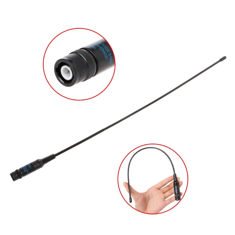 Бесплатная доставка RH 771 Двухдиапазонная VHF/UHF BNC рация портативная радио антенна