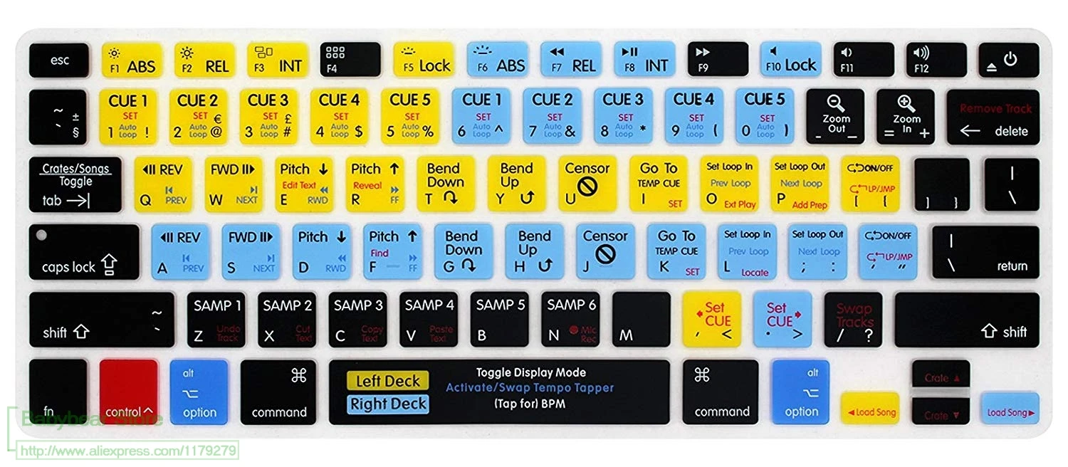 Силиконовый чехол для клавиатуры Serato царапины горячие клавиши быстрые старого