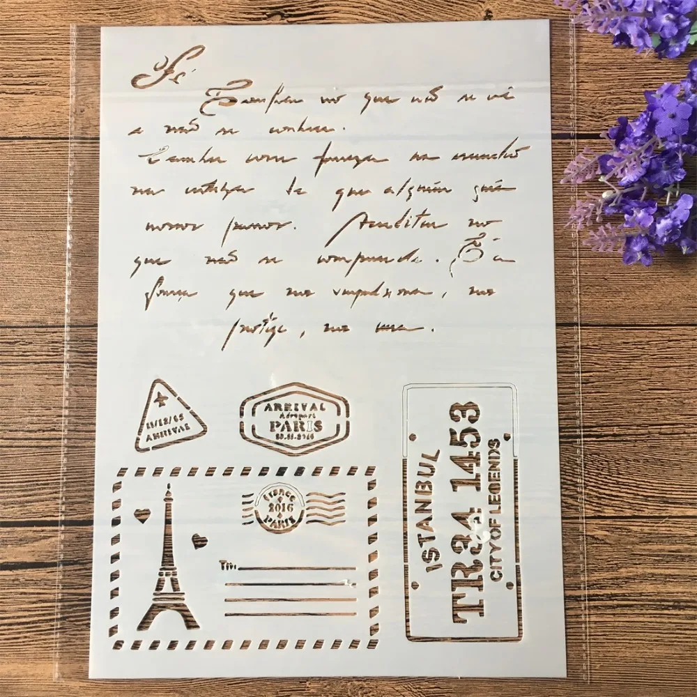 2 шт./лот A4 Парижская башня конверты штампы сделай сам слойные трафареты