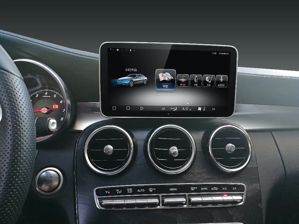OZGQ автомобильный мультимедийный плеер аудио радио для Mercedes Benz C GLC V Class W205 NTG 5,0 9,33 ''Android 32G сенсорный экран gps