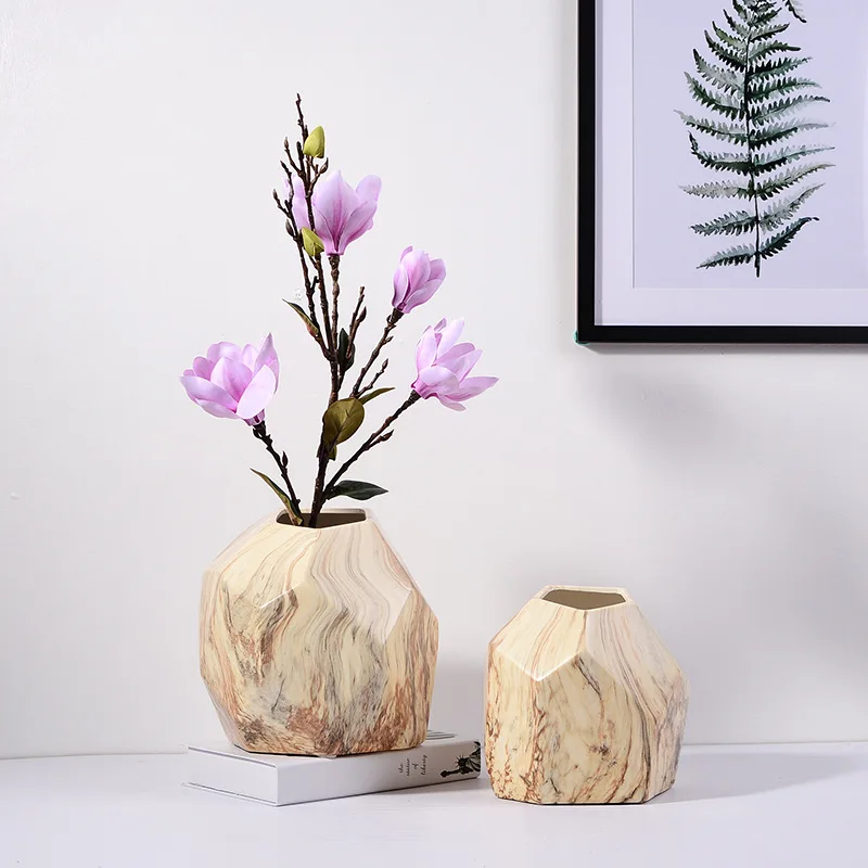 Окраски Керамика ваза для свадьбы в виде геометрических фигур декоративная дома