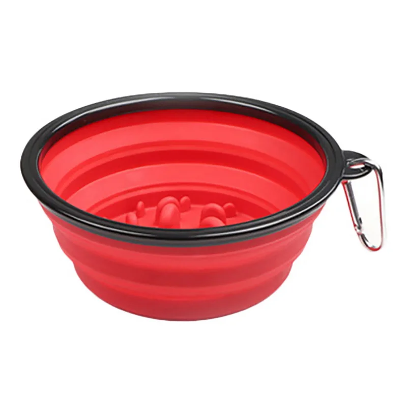red 1 Hoomall силиконовые складные миски для собак, портативные миски для путешествий, миска для кормления на открытом воздухе, походная миска для домашних животных или миска для воды - Цвет: red 1