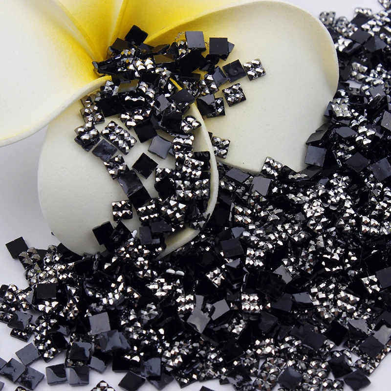 1000 шт квадратные стразы 4 мм размеры с плоской задней поверхностью серые на