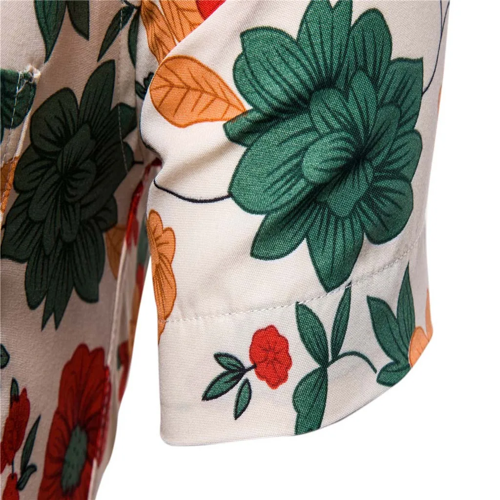 Мужская Летняя Пляжная гавайская рубашка брендовая с коротким рукавом размера